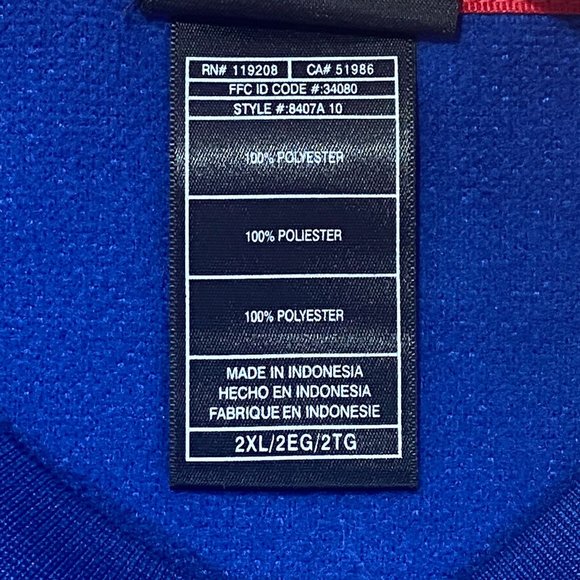 Reebok NFL Team Apparel New York Giants Football Fleece Lined Pullover 2XL EC - Picture 6 of 9